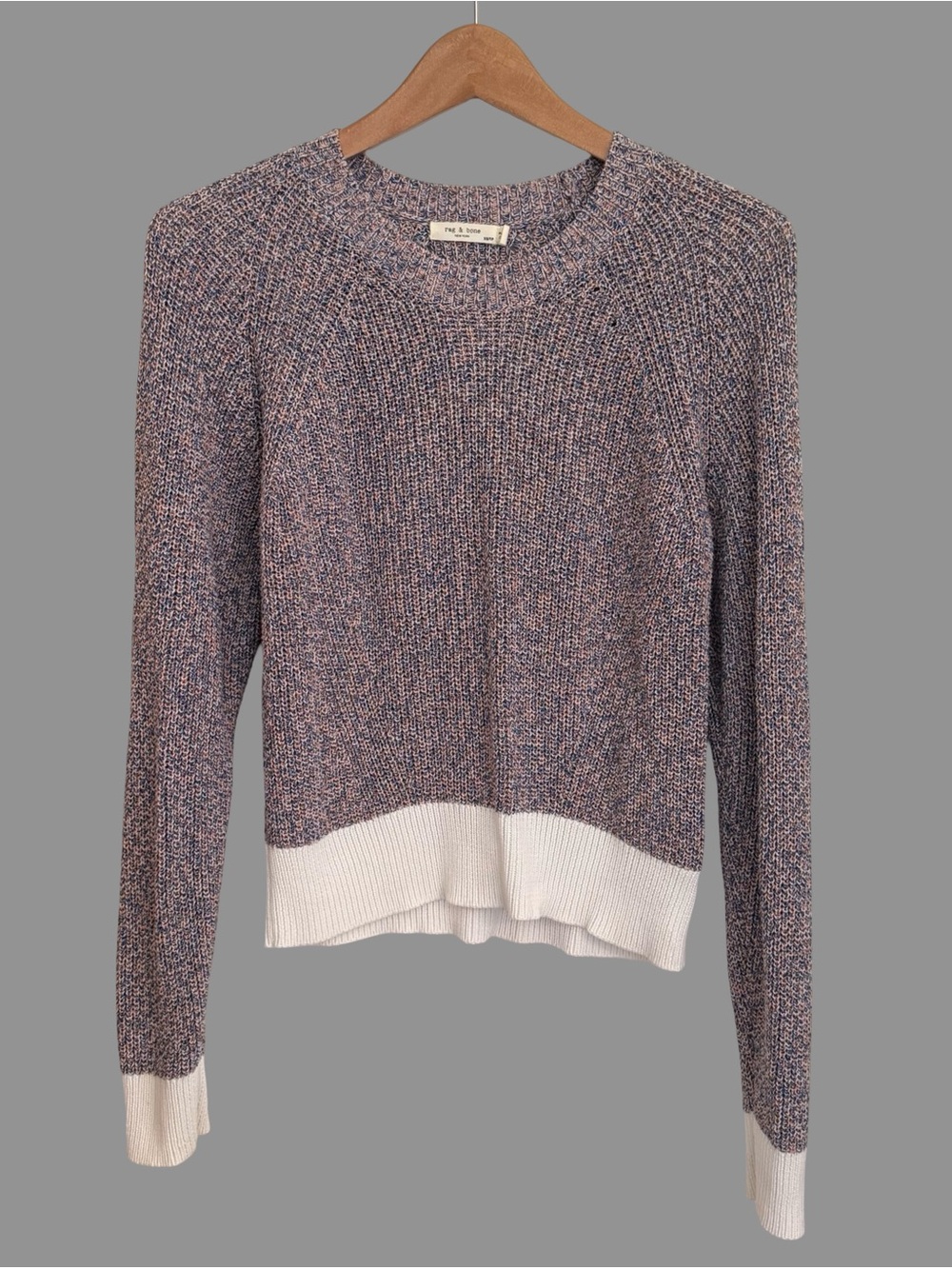 rag & bone Crew Neck Knit Pullover Cotton Sweater XS